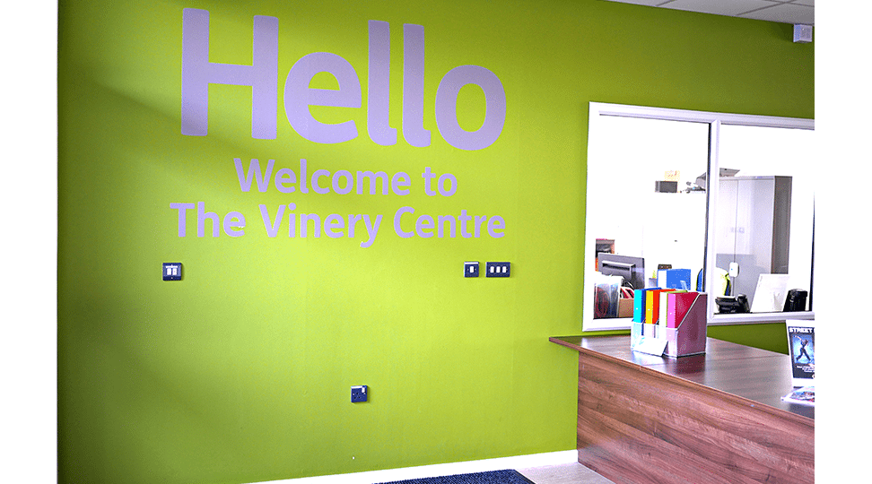 Vinery Centre Welcome Graphics by Digital Plus