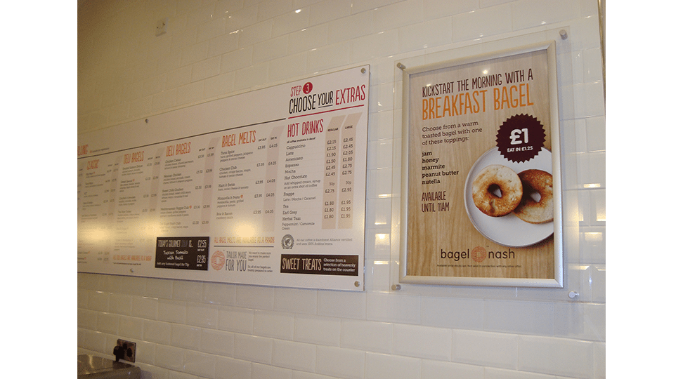 Bagel Nash Menu Printing by Digital Plus