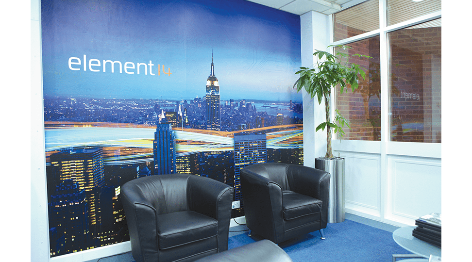 Farnell Electronics Reception Graphics by Digital Plus