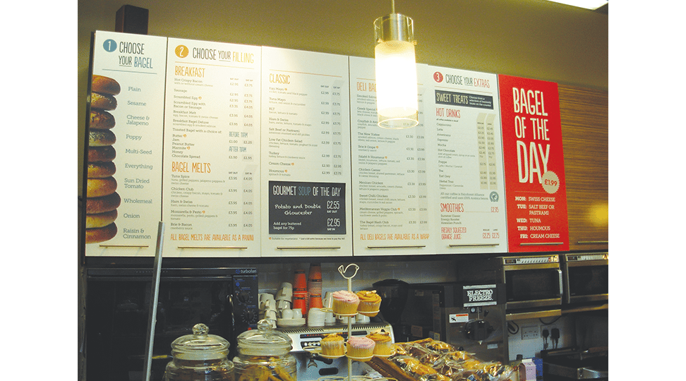 Bagel Nash Interior Menu Graphics by Digital Plus