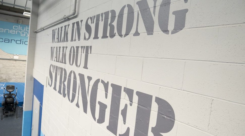 Graphics Printed on Bricks in Gym