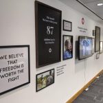 Wall display installation for Hope for Justice UK