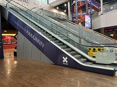 DP Sign & Display aluminium composite panel for Xscape Yorkshire internal branding