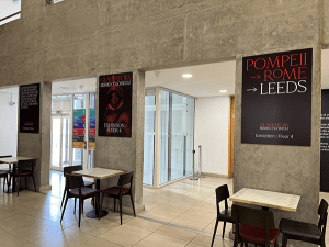 Gladiators exhibition large format signage Leeds
