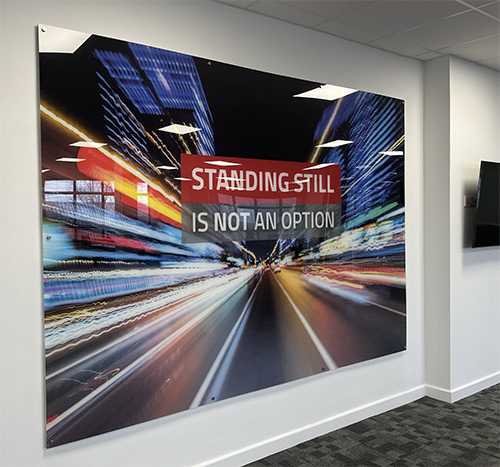 Acrylic wall sign