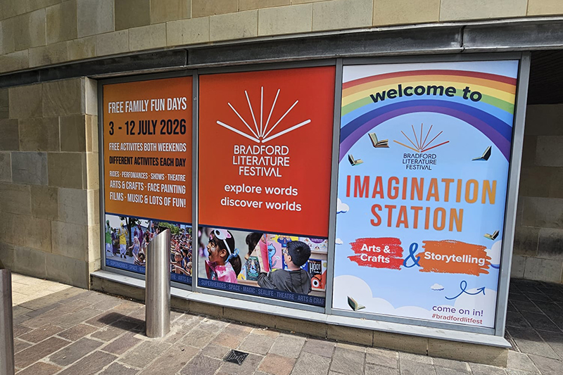 Bradford Literature window graphics