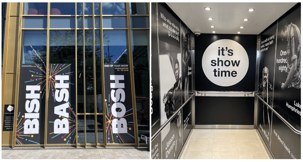 Large format print laminate finishes