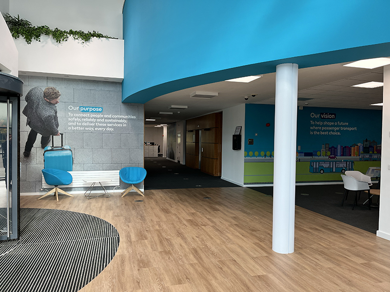 Wall graphic reception